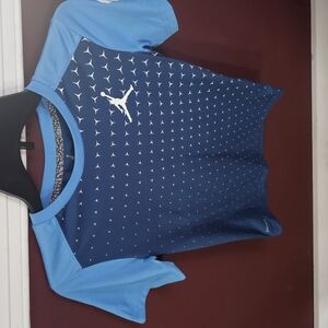 2 Jordan Blue Graphic Tee's